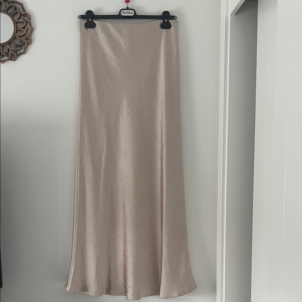 Lucy Paris Shimmering Tan Maxi Skirt